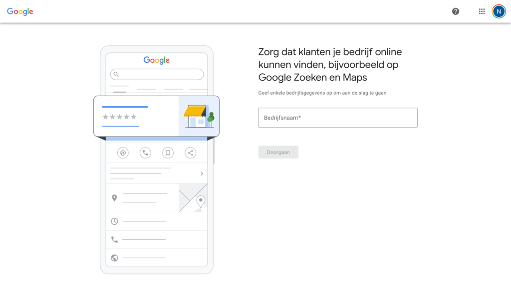 Google Mijn Bedrijf stap 2