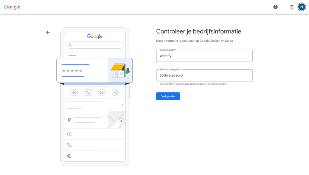 Google Mijn Bedrijf stap 4