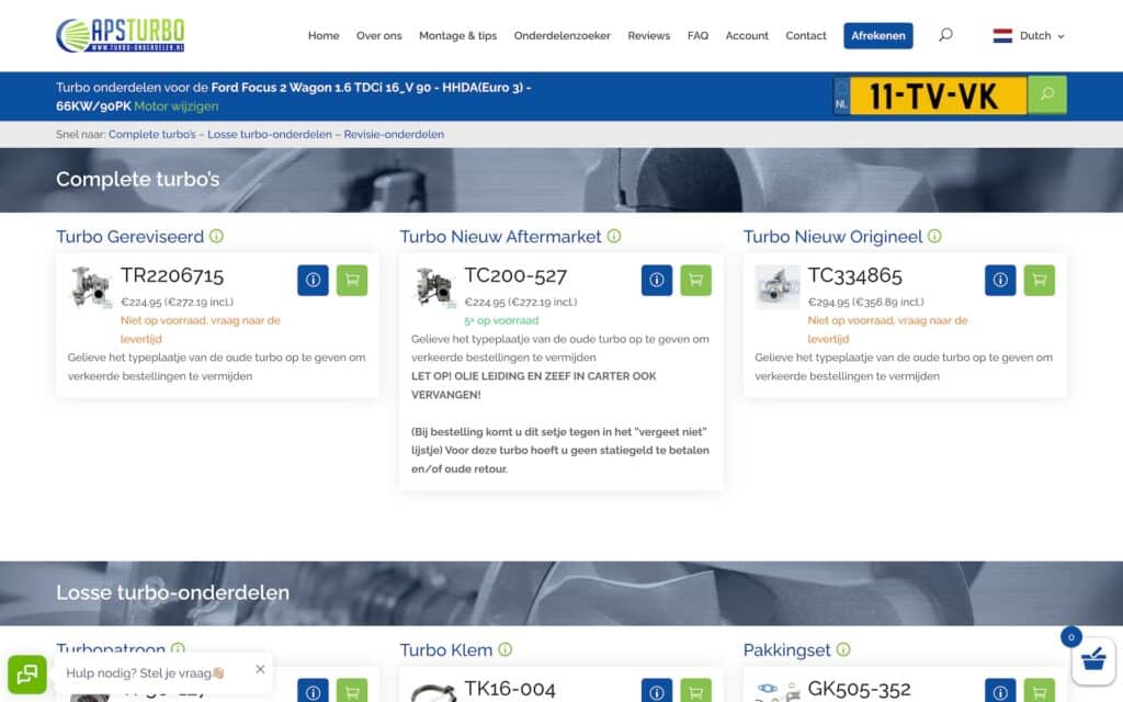 kentekensysteem APS Turbo