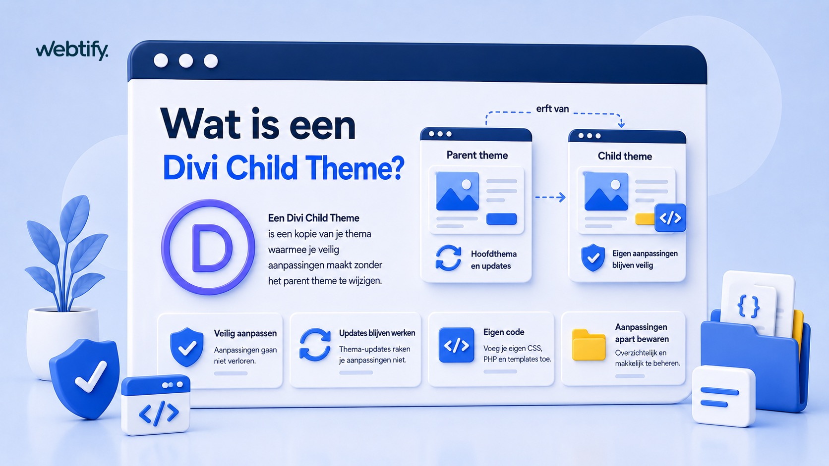 Illustratie voor Divi Child Theme blog